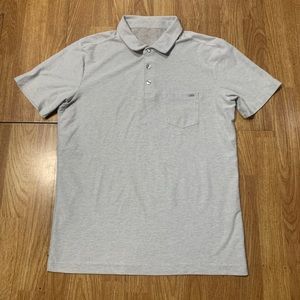 Vuori Ace Polo Shirt Mens Size Small Gray Pullover Stretch Golf Tennis Comfort